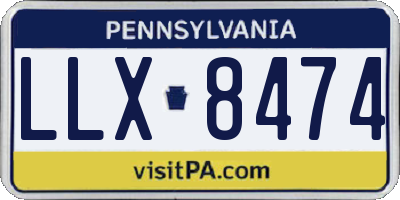 PA license plate LLX8474