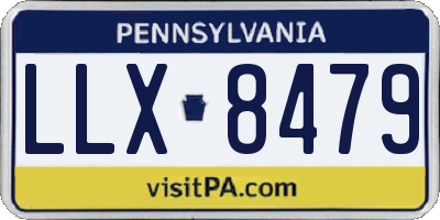PA license plate LLX8479