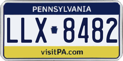PA license plate LLX8482