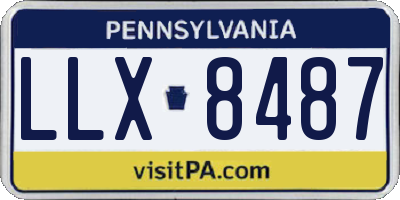 PA license plate LLX8487