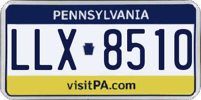 PA license plate LLX8510