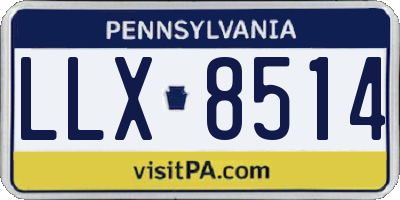 PA license plate LLX8514