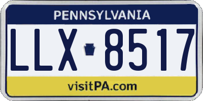 PA license plate LLX8517