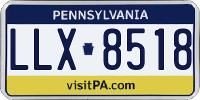 PA license plate LLX8518