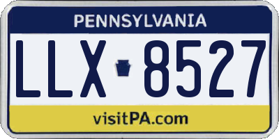 PA license plate LLX8527