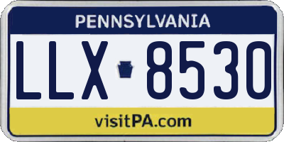 PA license plate LLX8530