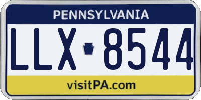 PA license plate LLX8544