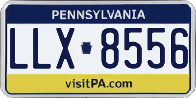 PA license plate LLX8556