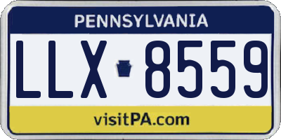 PA license plate LLX8559
