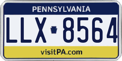 PA license plate LLX8564