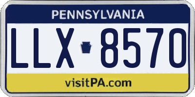 PA license plate LLX8570