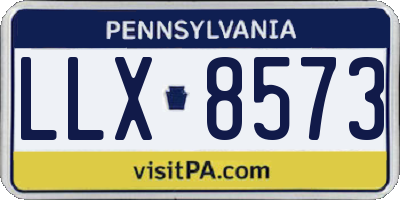 PA license plate LLX8573