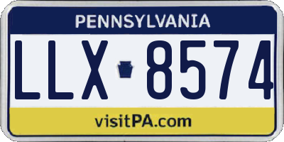 PA license plate LLX8574