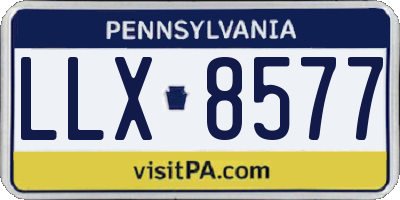 PA license plate LLX8577