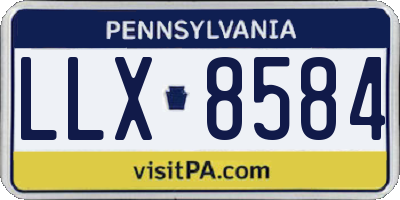 PA license plate LLX8584