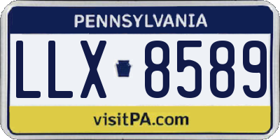 PA license plate LLX8589
