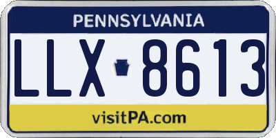 PA license plate LLX8613
