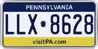 PA license plate LLX8628