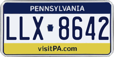 PA license plate LLX8642
