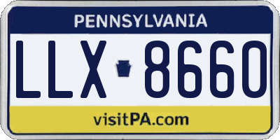 PA license plate LLX8660
