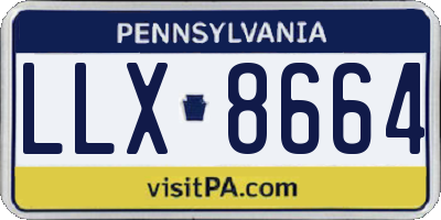 PA license plate LLX8664