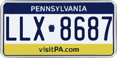 PA license plate LLX8687