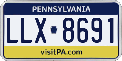 PA license plate LLX8691