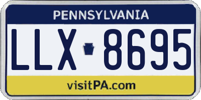 PA license plate LLX8695