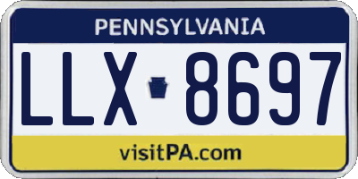 PA license plate LLX8697