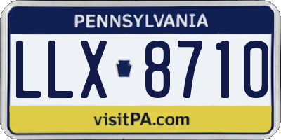 PA license plate LLX8710