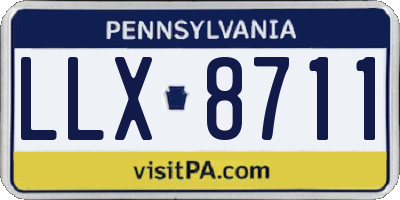 PA license plate LLX8711