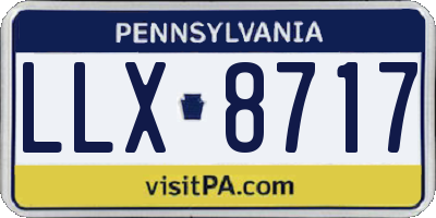 PA license plate LLX8717