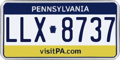PA license plate LLX8737