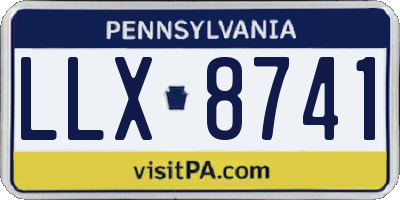 PA license plate LLX8741