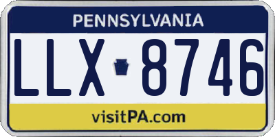 PA license plate LLX8746