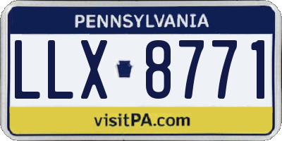 PA license plate LLX8771