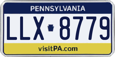 PA license plate LLX8779