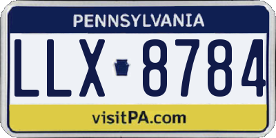 PA license plate LLX8784