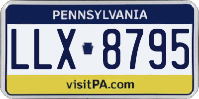 PA license plate LLX8795