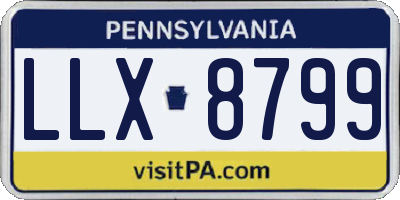 PA license plate LLX8799