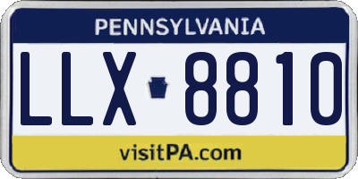 PA license plate LLX8810