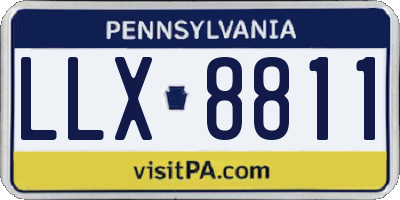PA license plate LLX8811