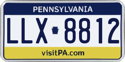 PA license plate LLX8812