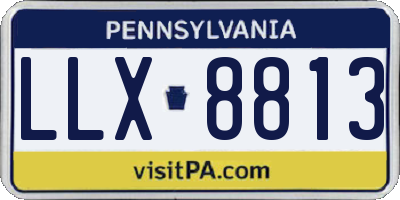 PA license plate LLX8813