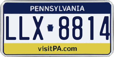 PA license plate LLX8814
