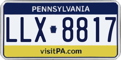 PA license plate LLX8817