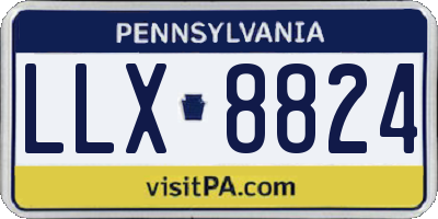 PA license plate LLX8824