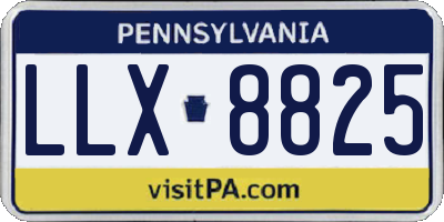 PA license plate LLX8825