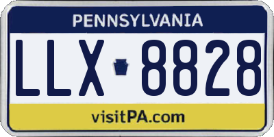 PA license plate LLX8828