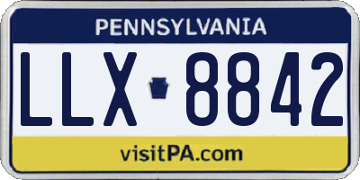 PA license plate LLX8842